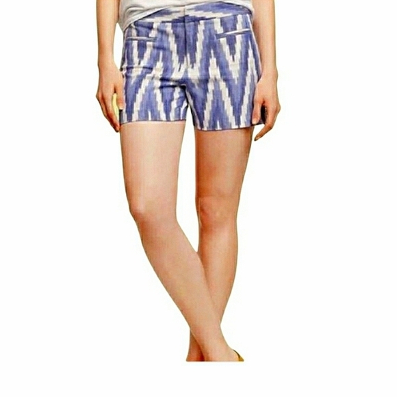 GAP Canvas Blue Chevron Print Shorts - Picture 1 of 6